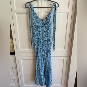 PROENZA SCHOULER - Crepe De Chine Ruched Maxi Dress, Size 2 (NWT)